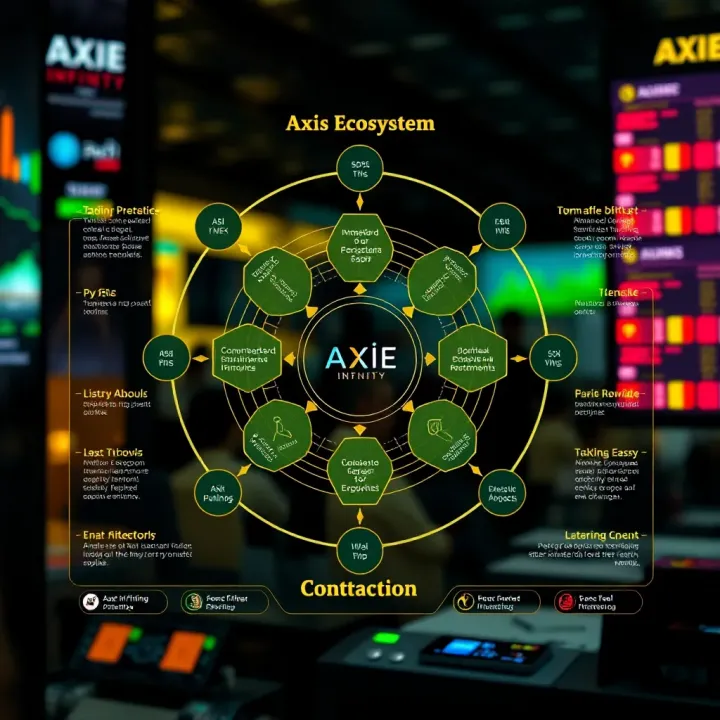 Overview of Axie Infinity Ecosystem Structure Diagram illustrating Axie Infinity ecosystem components and their interactions