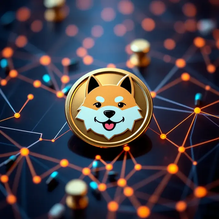 Technological Advances Impacting Baby Doge Coin Value Visual representation of blockchain technology with Baby Doge Coin logo and digital network connections