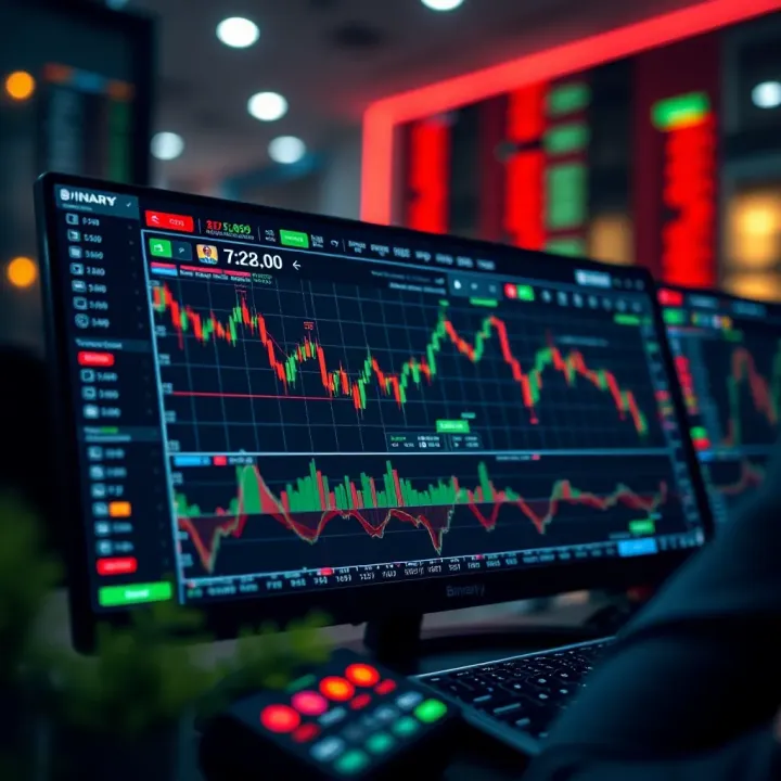Binary.com and TradingView Integration for Smarter Market Insights Binary.com trading interface integrated with TradingView indicators showcasing market trends and trading signals
