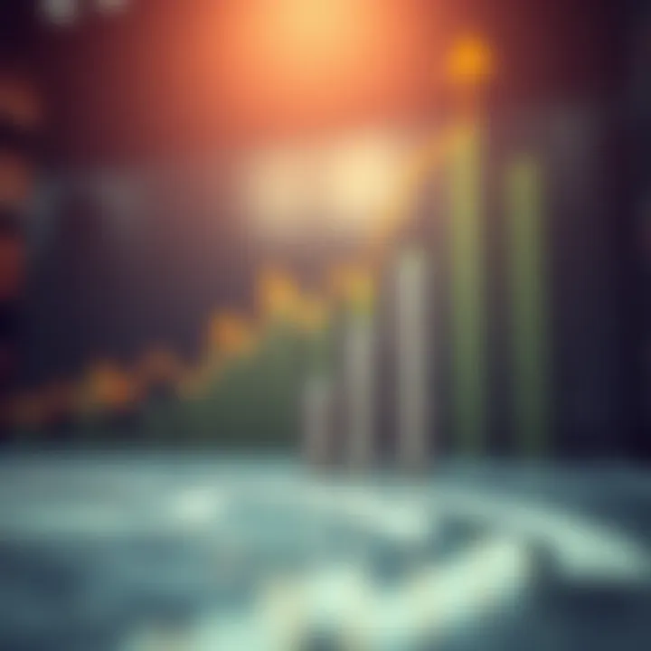 Abstract financial graph showing upward trends and investment growth