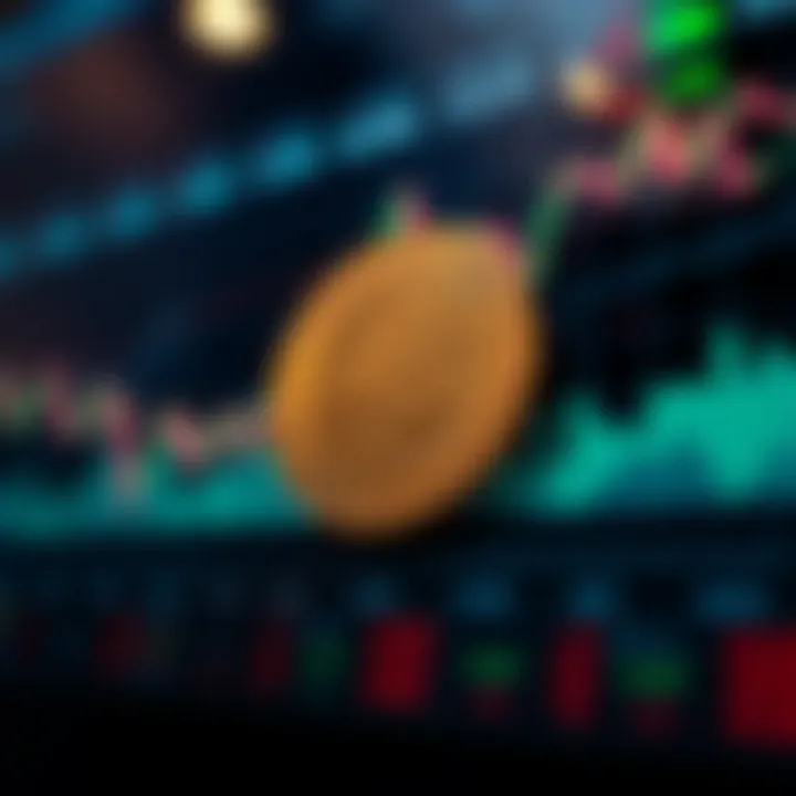 Graph displaying AXS coin price fluctuations alongside market trend indicators