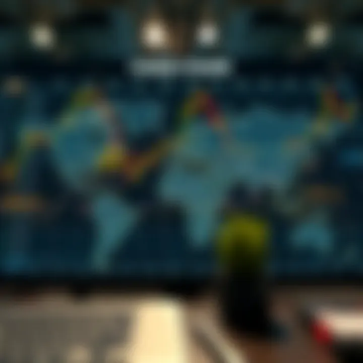 Global forex market hours with highlighted active trading periods for different regions