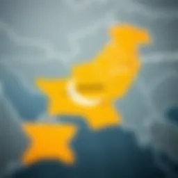 Map of Pakistan highlighting cryptocurrency regulatory zones