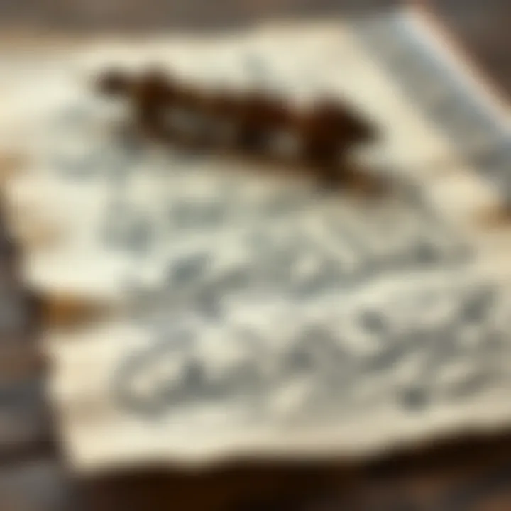 Intricate Arabic calligraphy on a traditional parchment showcasing elegant curves and dots