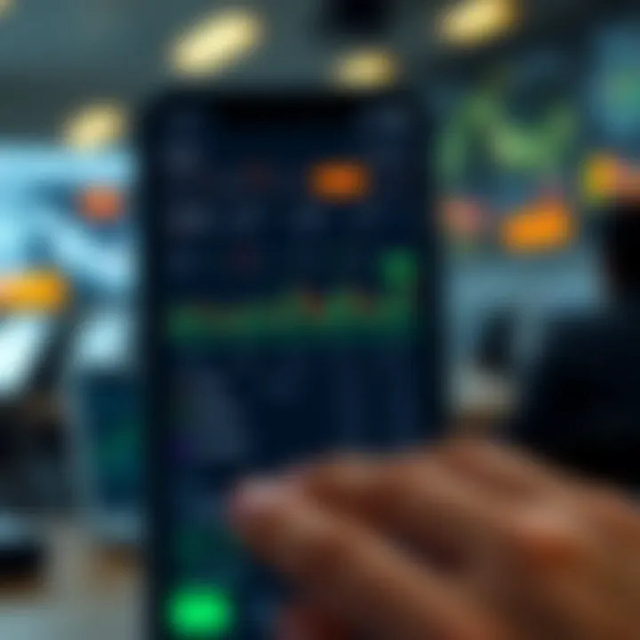 User interface showcasing various features of a top trading application designed for Pakistani investors