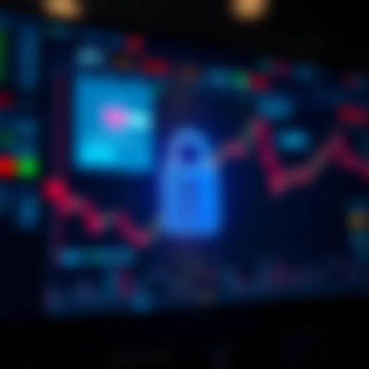 Illustration of secure login screen emphasizing data protection in trading applications