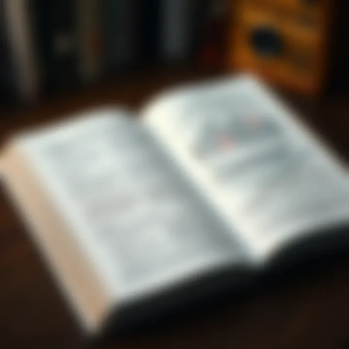 Open book displaying detailed explanations and graphical representations of trading chart patterns for skill enhancement