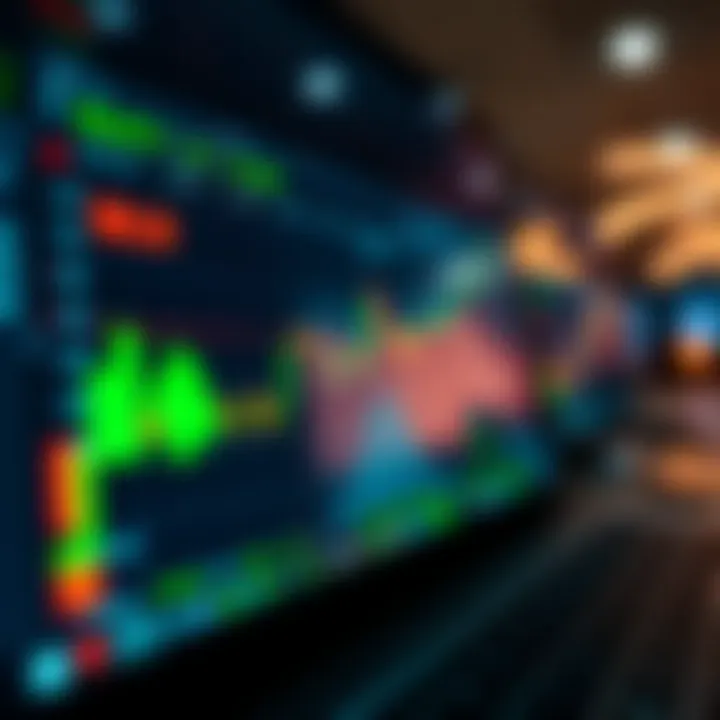 Graphic showing a digital trading platform interface with a focus on ethical evaluation against Shariah compliance