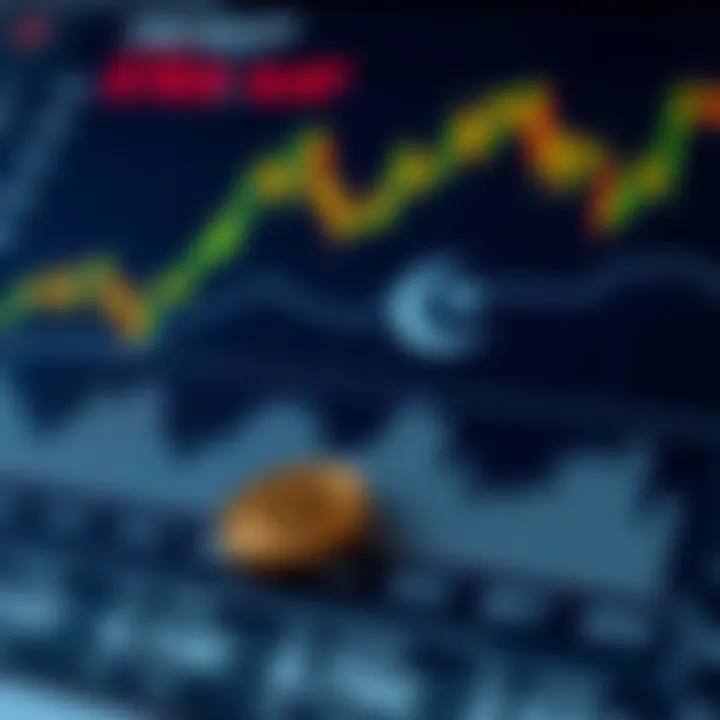 Financial chart illustrating economic indicators influencing currency value with central bank policy symbols