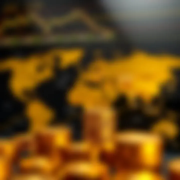 Global map highlighting economic and geopolitical factors affecting gold prices