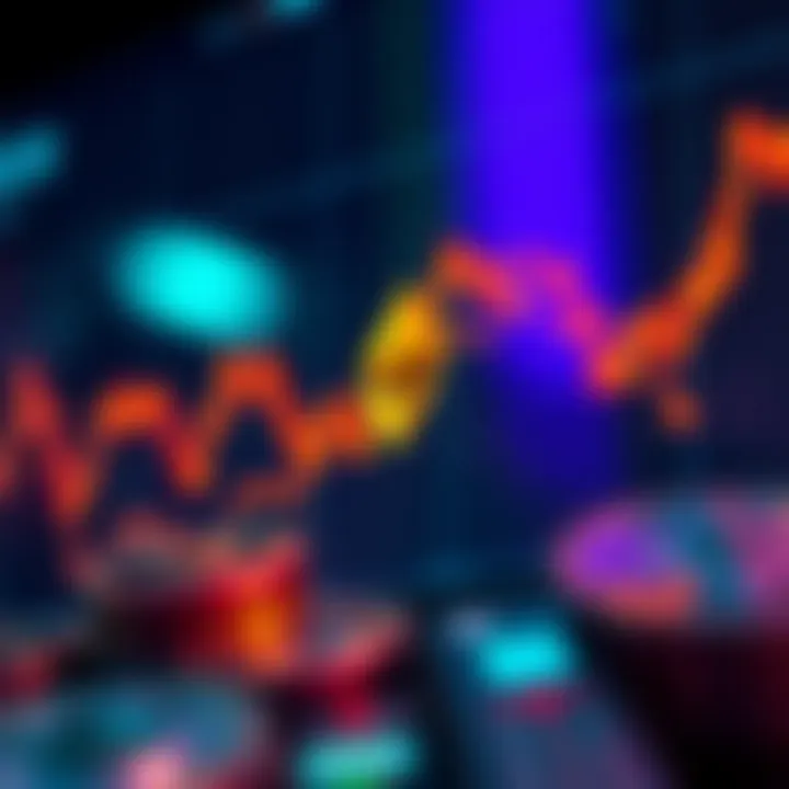 Graph showing upward and downward trends of Ethereum coin value over time