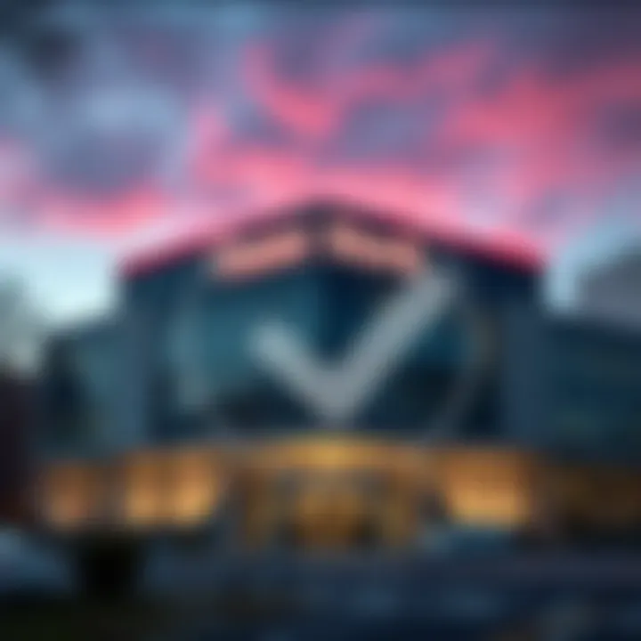 Illustration showing the Omni Stock company building with a transparent checkmark symbolizing authenticity