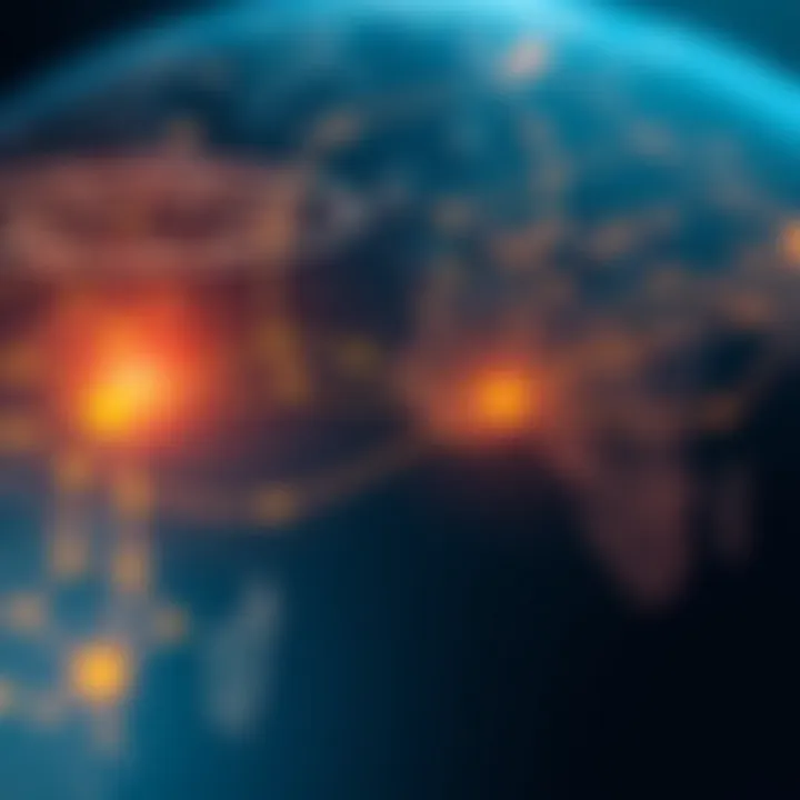 Global trade routes connecting various countries symbolizing commerce without financial investment