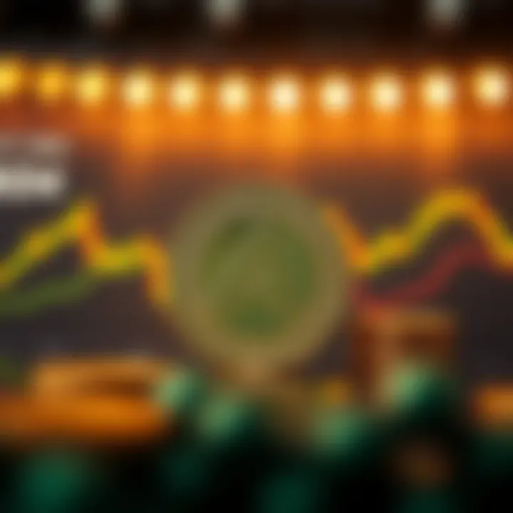 Digital representation of a futuristic financial chart displaying ADA coin market projections