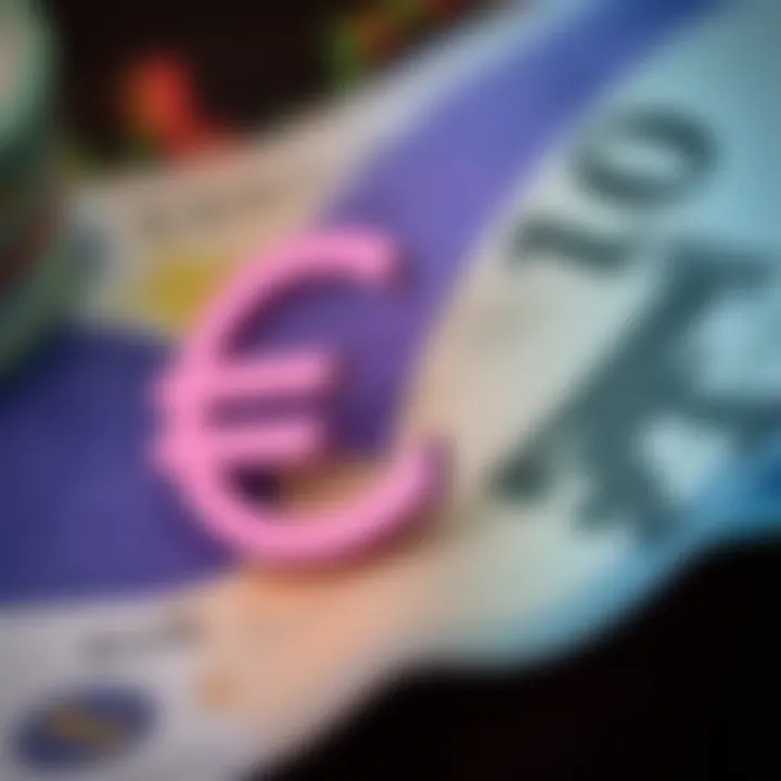 Visual representation of global factors including monetary policies and geopolitical events impacting the EUR/USD currency pair