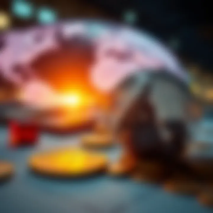 Global Factors and Risks Affecting USD to PKR Exchange Visual representation of global factors and risk elements impacting currency exchange between US Dollar and Pakistani Rupee