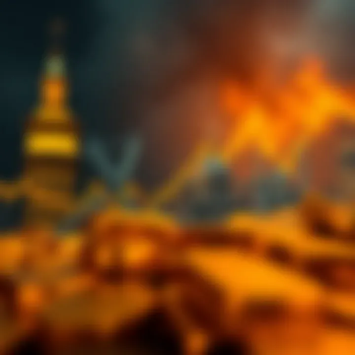 Visual representation of geopolitical tensions influencing gold market volatility