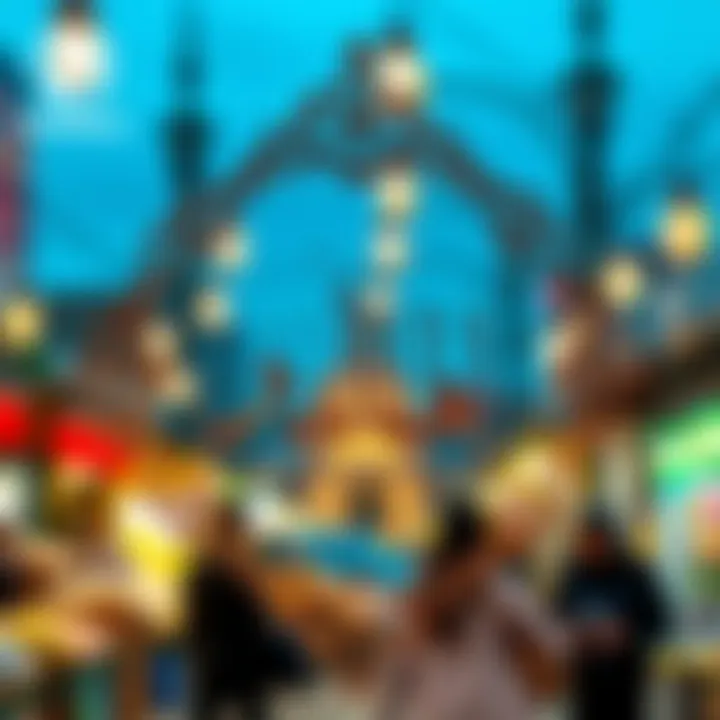 Islamic calligraphy symbolizing principles of halal trading with a backdrop of a marketplace