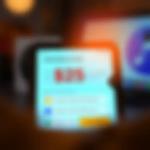 Digital wallet displaying a bonus credit symbol with instant cash withdrawal options