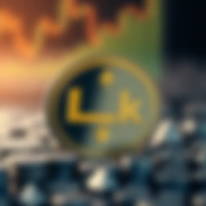 Diagram illustrating blockchain technology and factors influencing Link Coin value