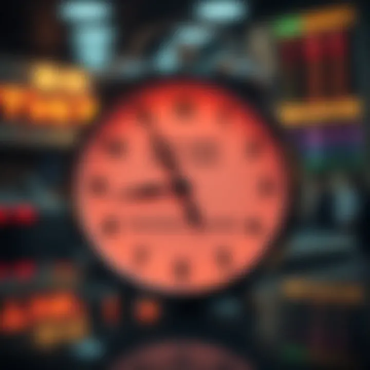 Clock showing time difference between New York and Pakistan highlighting trading session hours