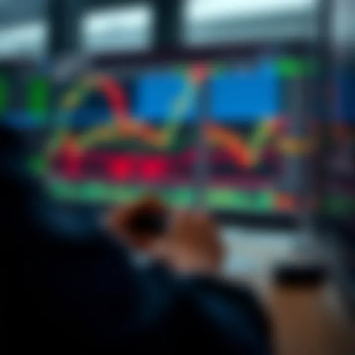 Navigating TradingView Charting Tools and Indicators User navigating TradingView’s charting tools with focus on candlestick patterns and trend lines