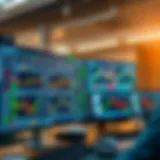 Interface showcasing multiple trading platforms and chart tools available on QXBroker.com