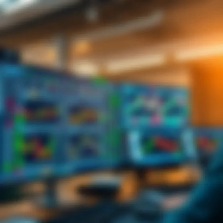 Interface showcasing multiple trading platforms and chart tools available on QXBroker.com