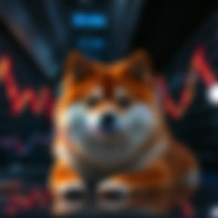 Graph showing Shiba Inu cryptocurrency price fluctuations over time