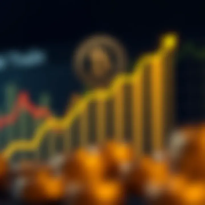 Graph showing projected upward trend of Sushi Coin price influenced by market dynamics