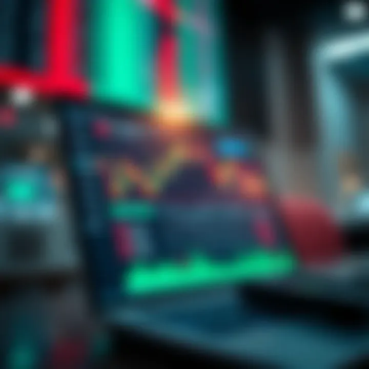 TradingView platform displaying custom indicators and brokerage integration dashboard