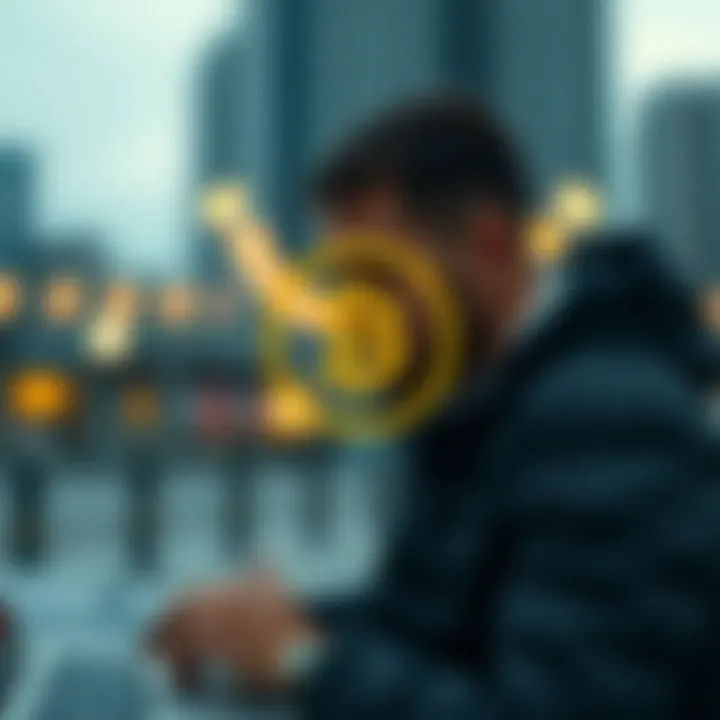 Visual representation of secure cryptocurrency trading with Binance and WhatsApp