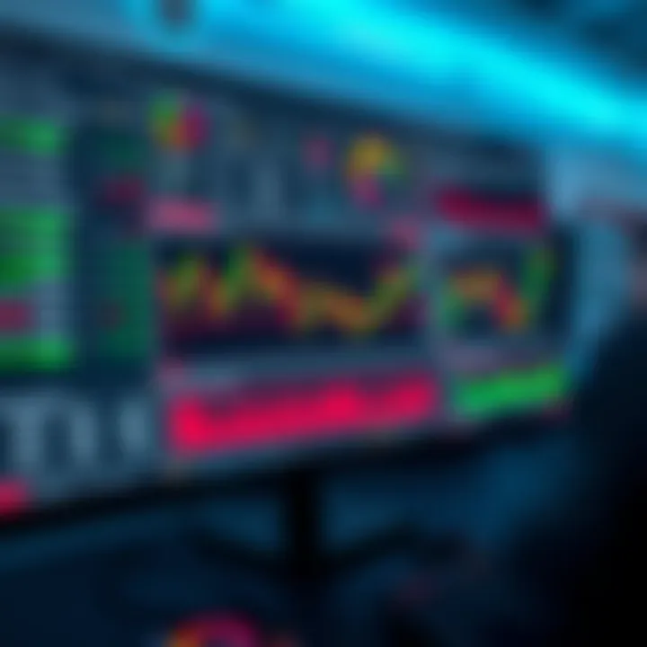 Expert Option trading platform interface displaying multiple charts and trading tools