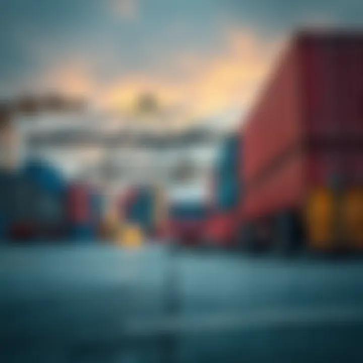 Logistics and shipping containers representing export operations in Pakistan