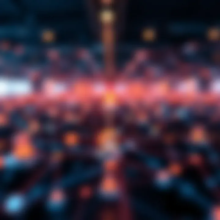 Abstract representation of communication lines and data streams symbolizing connectivity and information flow in trading communities