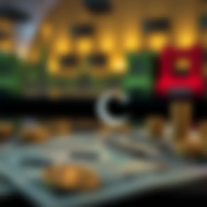 Economic Influences on USD to PKR Currency Valuation Illustration of economic elements impacting currency valuation including trade balance and inflation