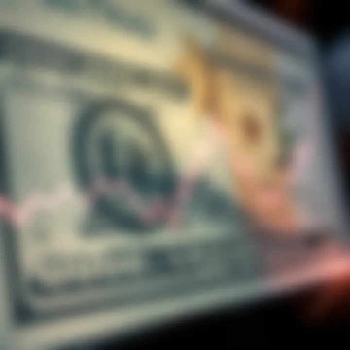 Graph showing fluctuations in US dollar value against Pakistani rupee over time