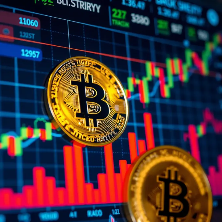 Graph depicting Bitcoin price fluctuations with key market indicators