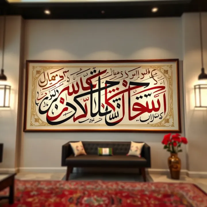 Modern calligraphy artwork blending classical scripts with contemporary design elements
