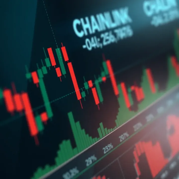 Graph displaying Chainlink price trends and key support and resistance levels