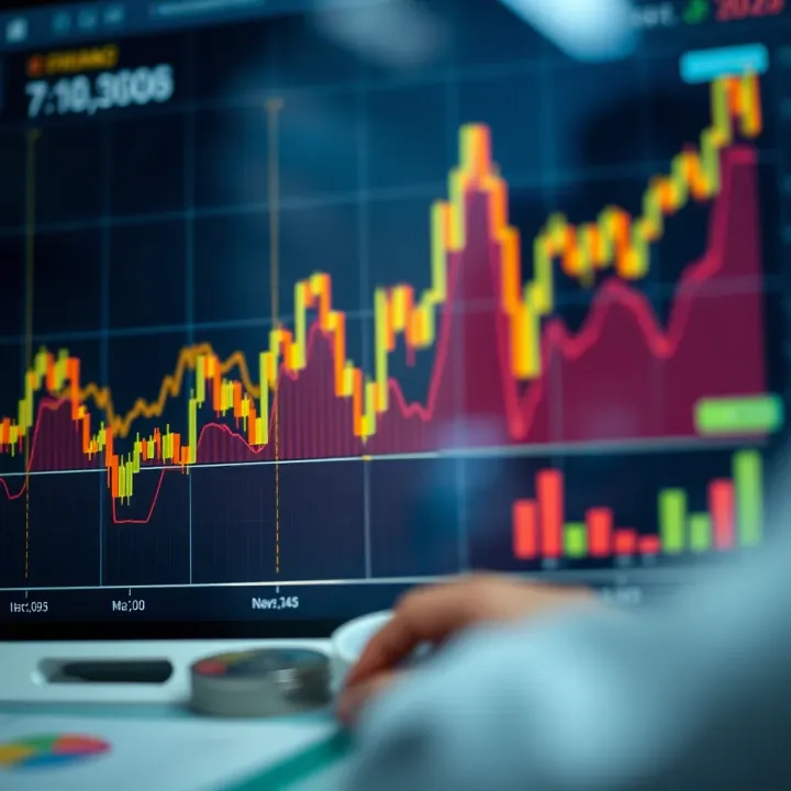 Graph showing currency exchange rates and economic indicators affecting investment decisions in Pakistan