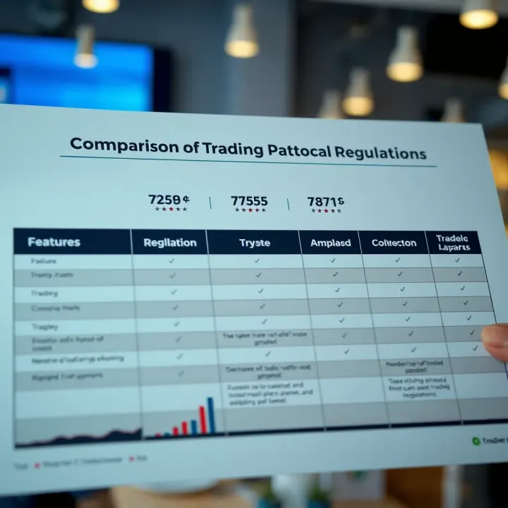 Comparison chart illustrating features and regulations of different trading platforms in Pakistan