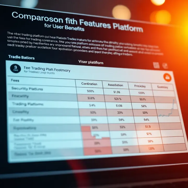 Comparison chart highlighting fees, security, and usability of trading platforms