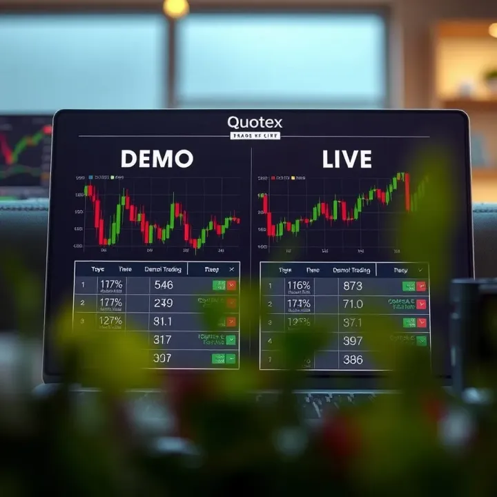 Comparison chart highlighting differences between demo and live trading environments