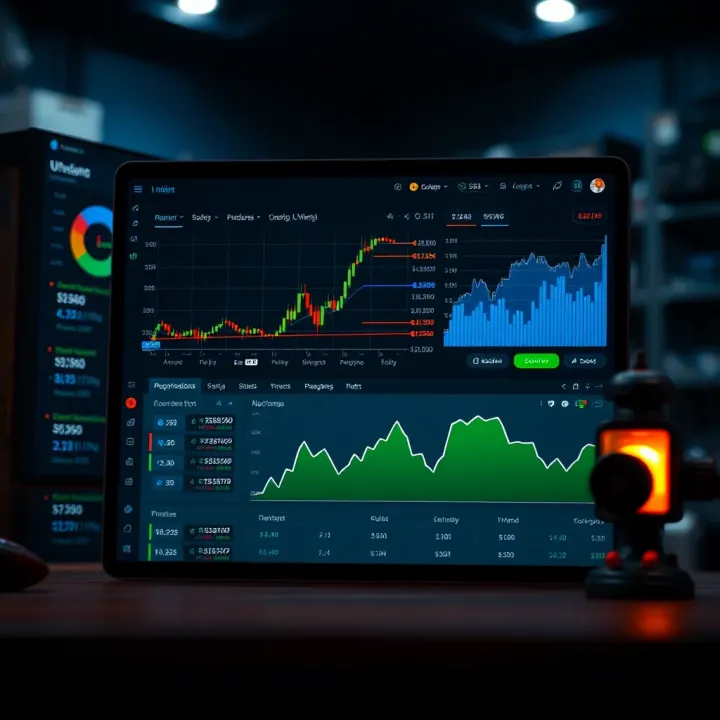 Dashboard showcasing account setup interface and trading features tailored for Pakistani traders