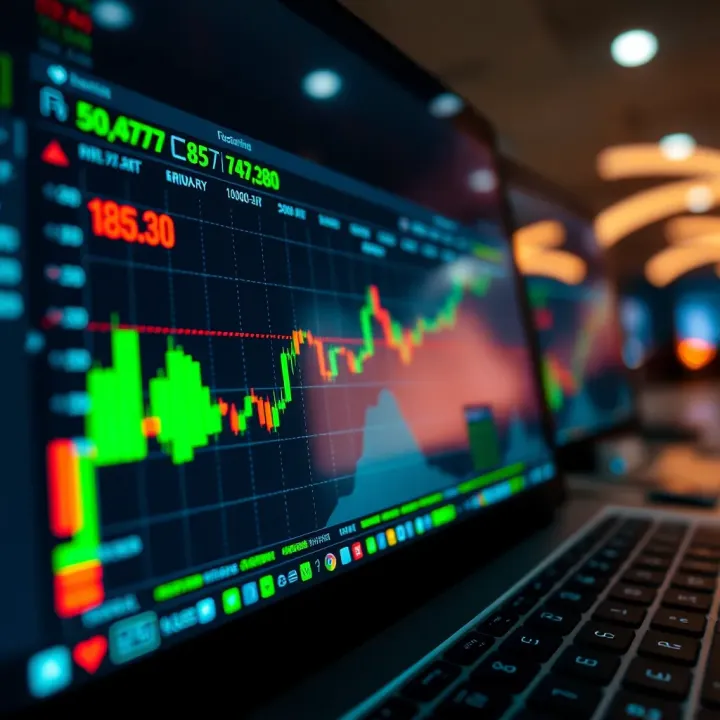 Evaluating Online Trading Platforms Against Islamic Guidelines Graphic showing a digital trading platform interface with a focus on ethical evaluation against Shariah compliance