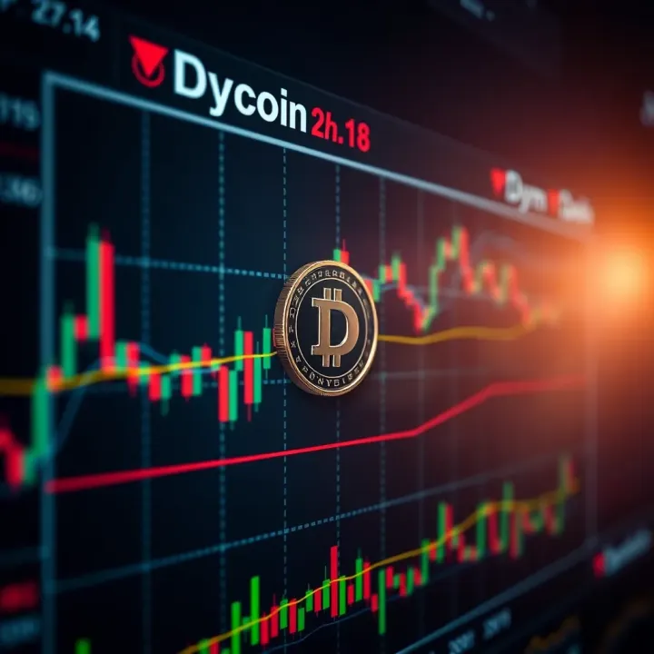 Technical chart depicting key indicators influencing Dym Coin price movements