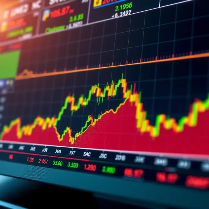 Graph depicting economic indicators and central bank policy impacts on forex market sentiment