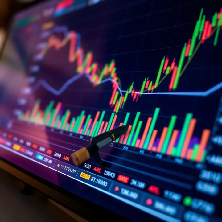 Volume Spread Analysis Chart Displaying Market Trends Chart showing volume spread analysis with price bars and volume indicators highlighting market trends