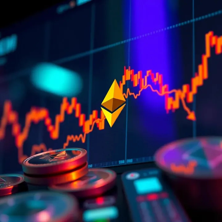 Ethereum Coin Price Trend Analysis Graph showing upward and downward trends of Ethereum coin value over time
